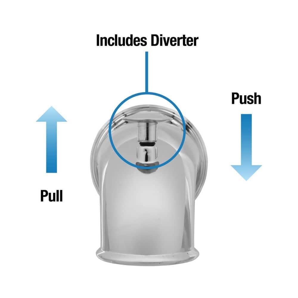 Danco 6 in. Decorative Tub Spout with Pull Up Diverter in Chrome (10315)
