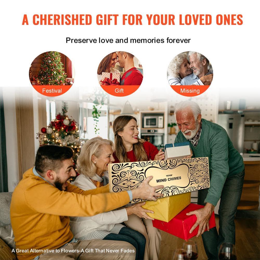 VEVOR 45" Memorial Wind Chimes for Outside - Professional Deep Tone Gift for Mother's Day, Father's Day, Birthdays, D Key Tuned Outdoor Chimes with Bronze Finish, Sympathy Gift for Loss of Loved One