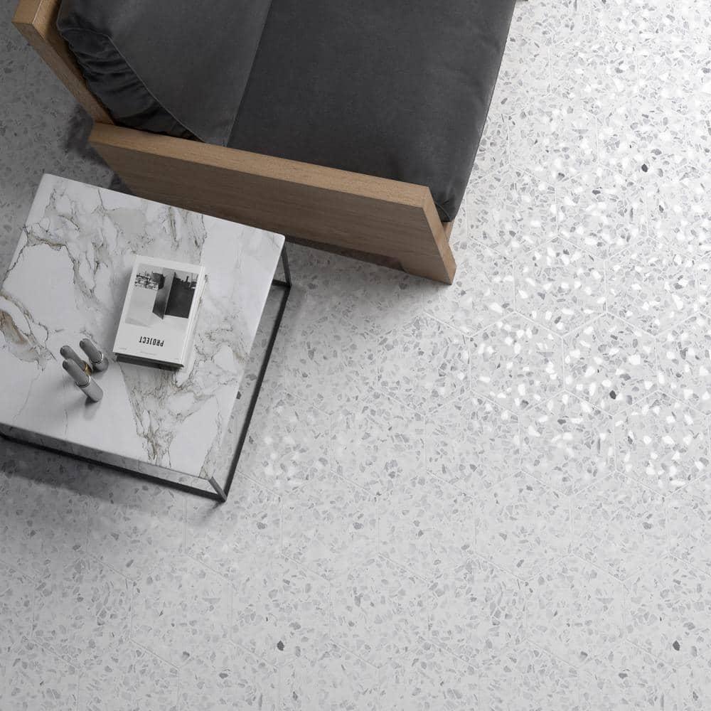 Jurassic Hex 9" Terrazzo Look Porcelain Floor & Wall Tile (8.07 Sq. Ft. / Case)