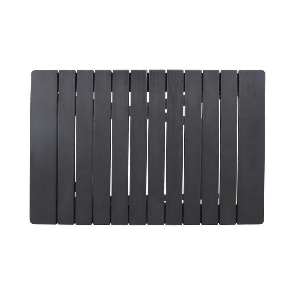 Side Table, Folding Wooden End Table, Outdoor Sode Table for Garden, 15"D x 22.75"W x 18.25"H , Dark Gray