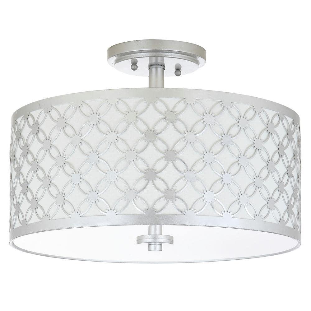 Hutch Flush Mount - FLU4002 - Silver - Safavieh