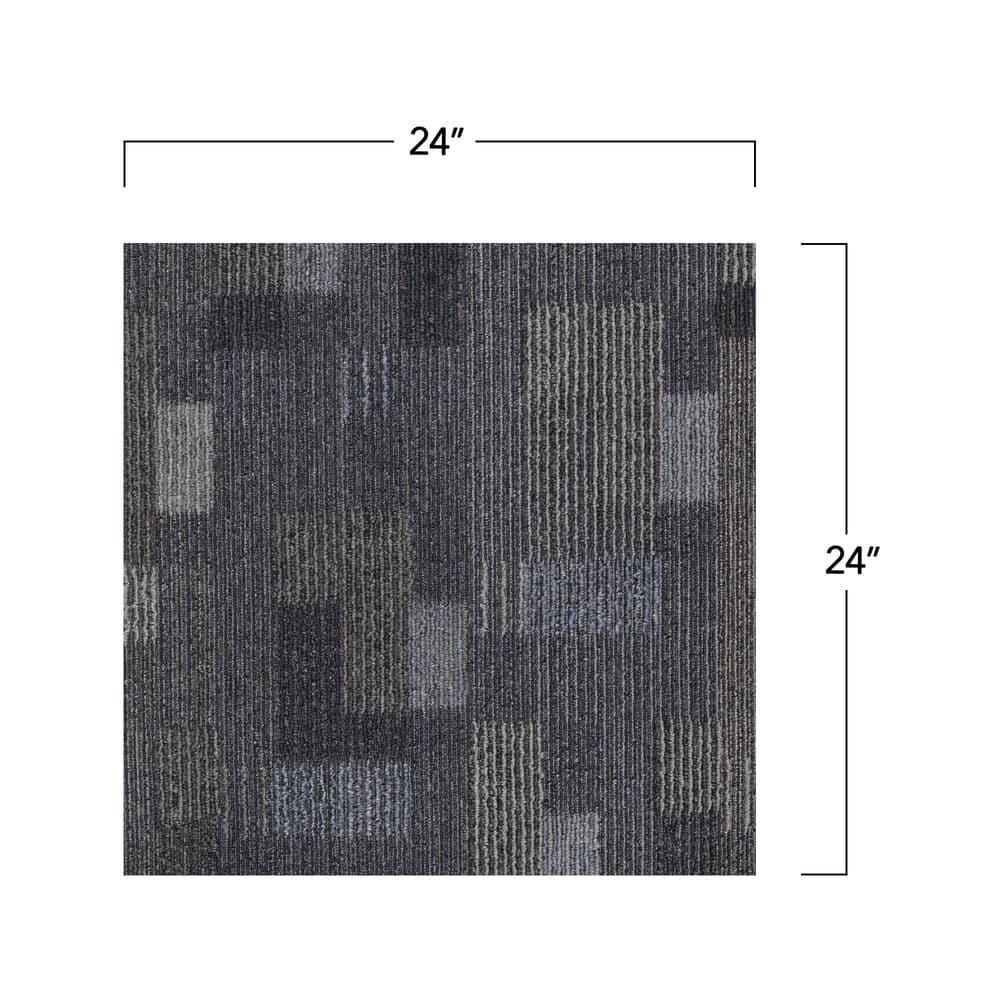 Mohawk Basics 24" x 24" Carpet Tile Sample with EnviroStrand™ PET Fiber in Ocean Deep (1 piece)