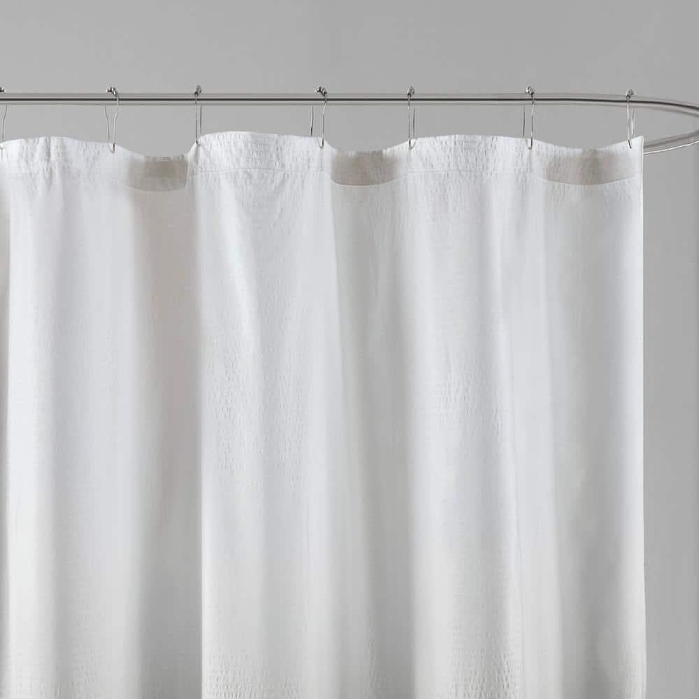 Madison Park Ara Ombre Printed Seersucker Single Shower Curtain