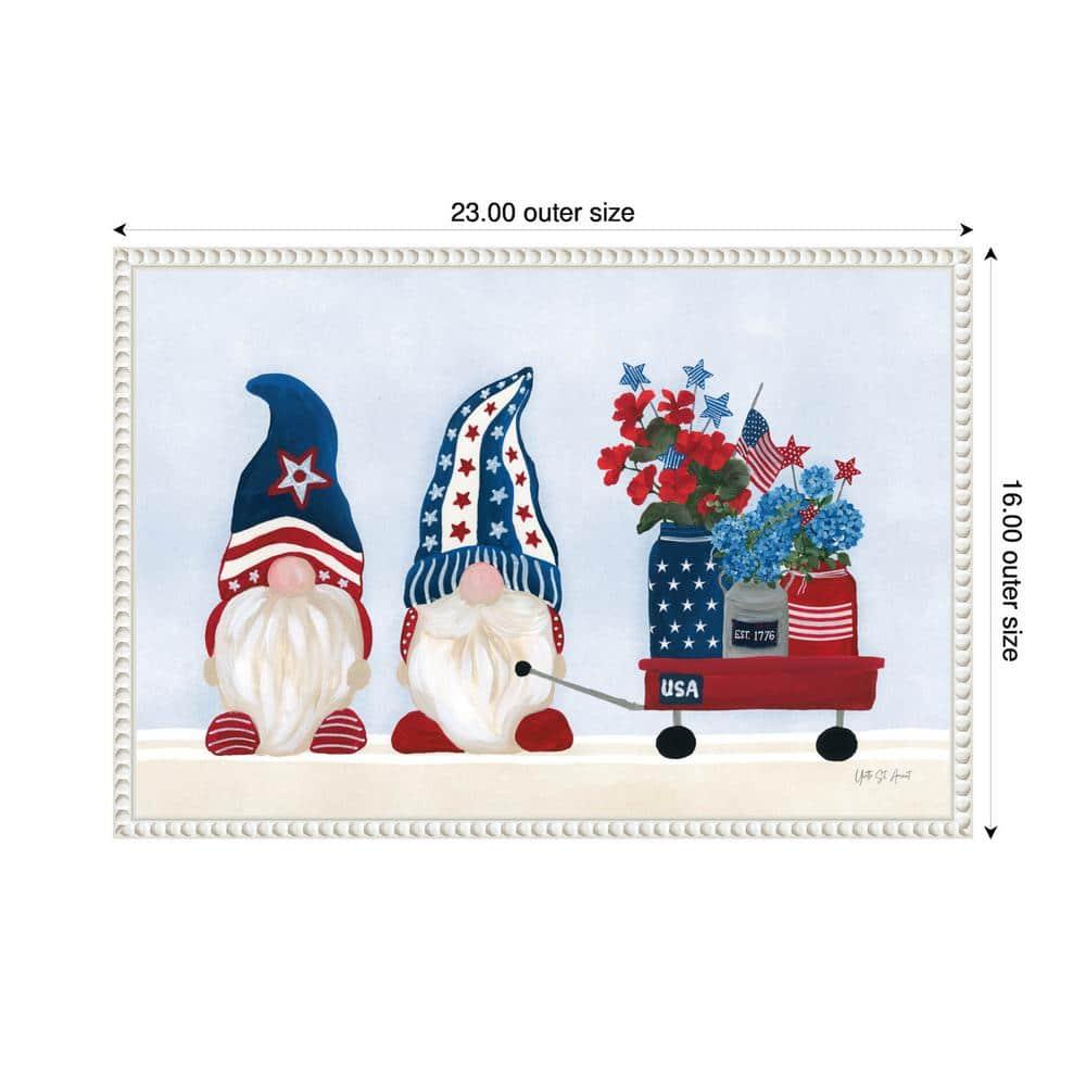 Amanti Art 23"x16" American Gnome I by Yvette St. Amant Framed Canvas Wall Art Print