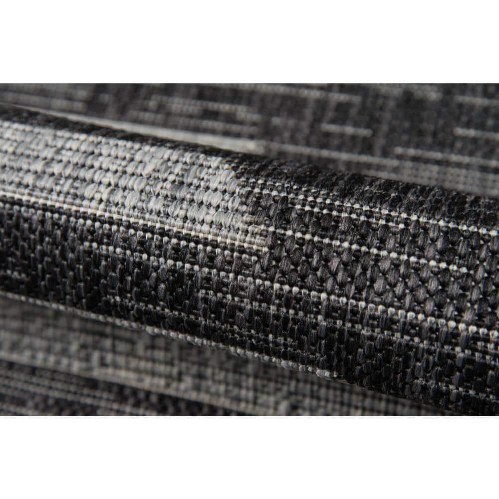 Momeni Villa Monaco Charcoal/White Indoor/Outdoor Rug