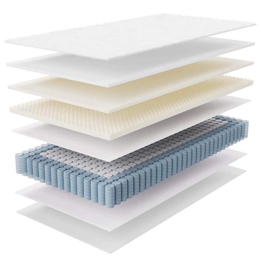 Modway Jenna 10" Innerspring and Foam Twin XL Mattress in White