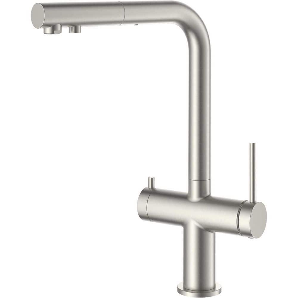KIBI KFF502BN KIBI Circular 2-in-1 Single Hole Pull Out Kitchen Faucet