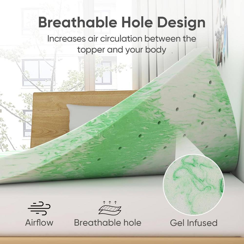Susalt Twin XL Mattress Topper, Memory Foam Mattress Topper 3 Inch Cooling Bed Topper Mattress Pad for Teens Kids Adults