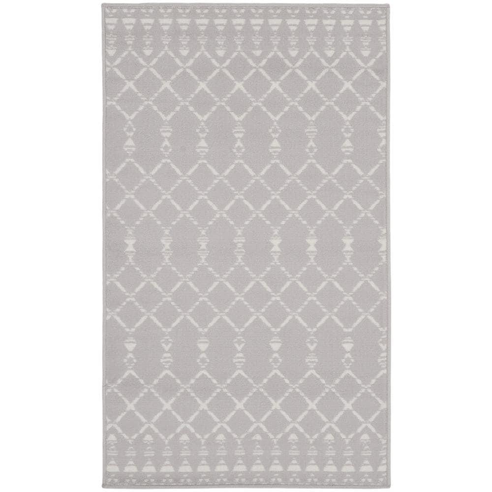 Nourison Whimsicle WHS02 Indoor only Area Rug - Grey 3' x 5'