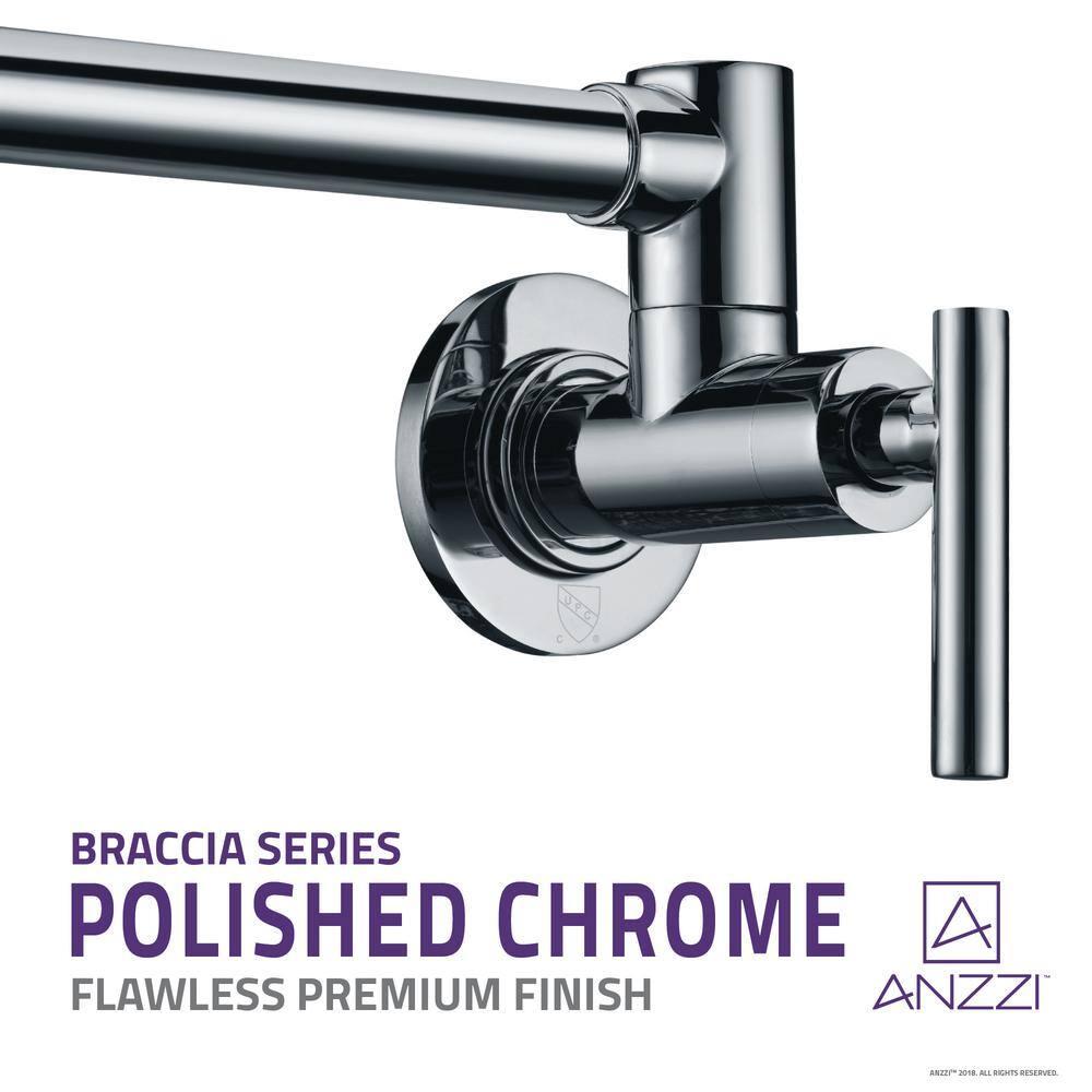 ANZZI ANZZI Braccia Series 24" Wall Mounted Pot Filler With Accessories KF-AZ258CH