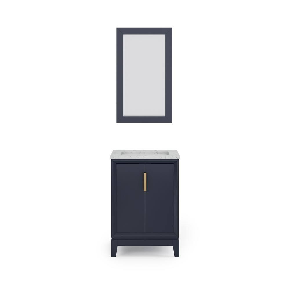 Elizabeth Collection 24 in. Bath Vanity in Monarch Blue With Vanity Top in Carrara White Marble - Vanity Only