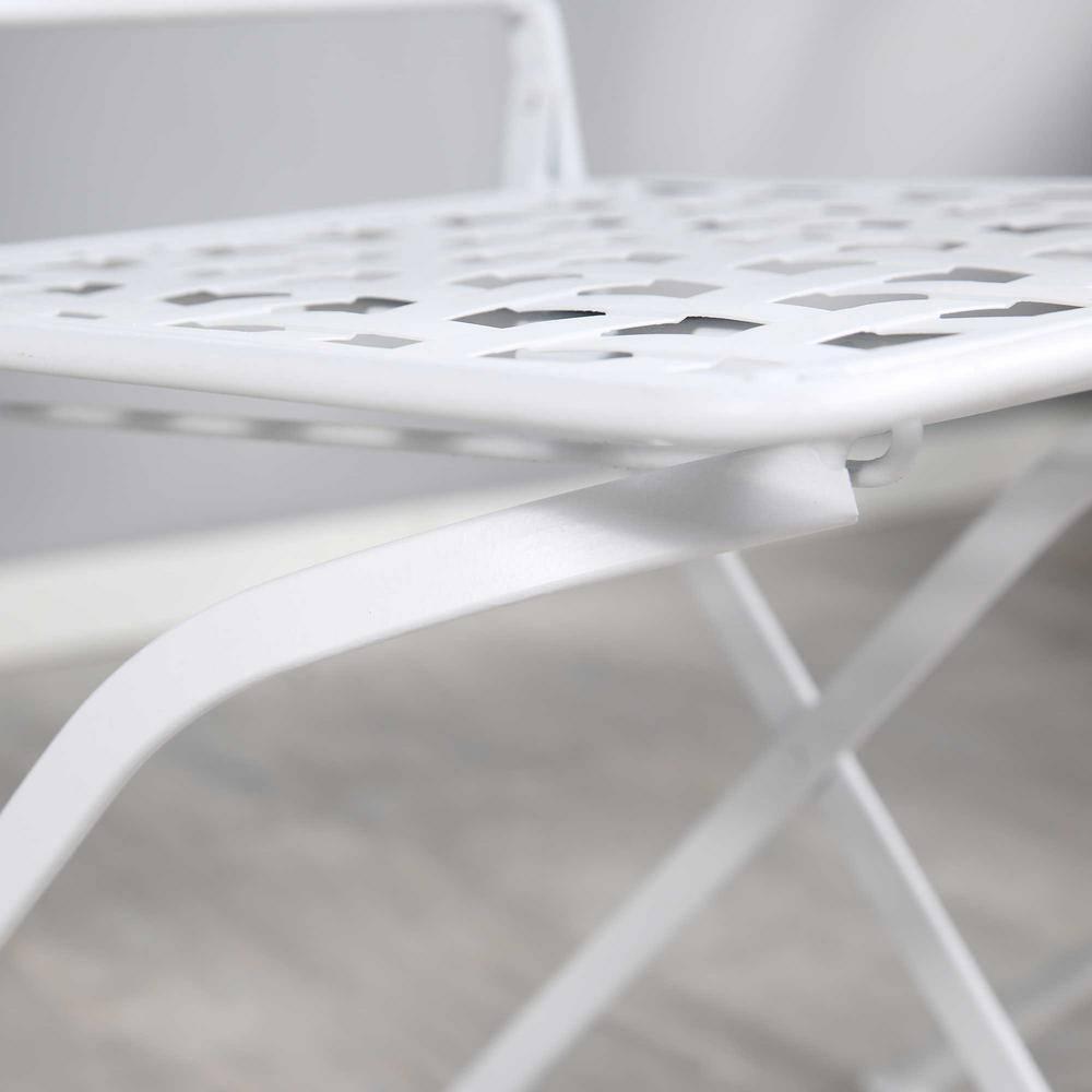 Outsunny 3 Piece Patio Bistro Set, Folding Outdoor Furniture with USA Mosaic Table and Chairs for 4th of July, Balcony, American Flag