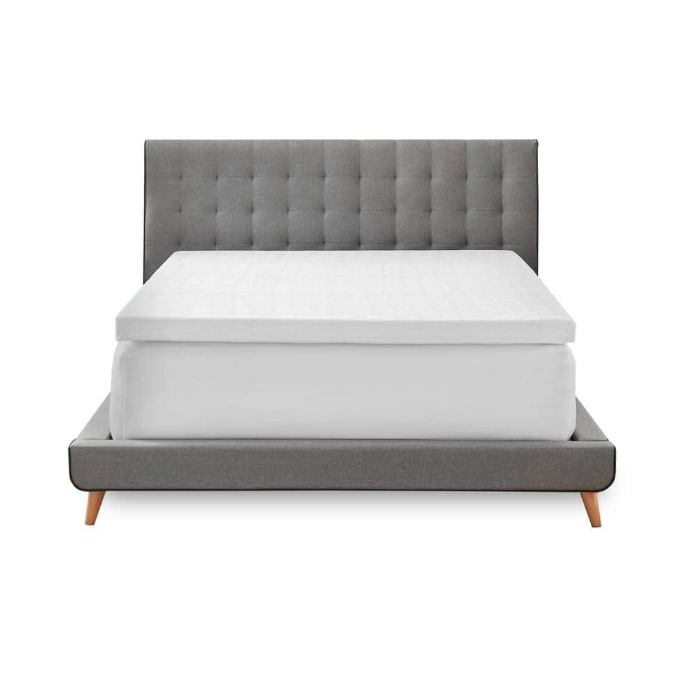 Bodipedic Essentials 3-inch Gel Memory Foam Mattress Topper with Cooling Cover, Queen