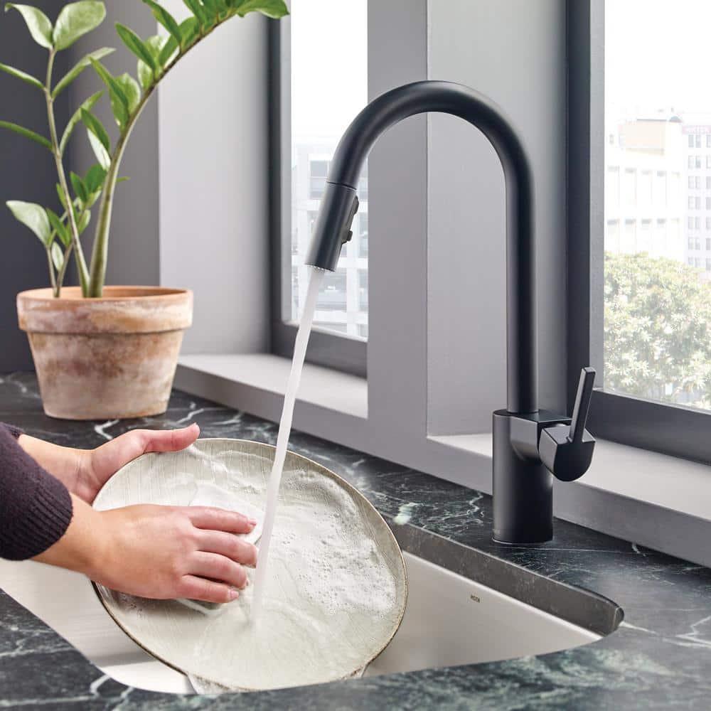 Moen Align One Handle Modern Kitchen Pulldown Faucet with Reflex and Power Clean Technology