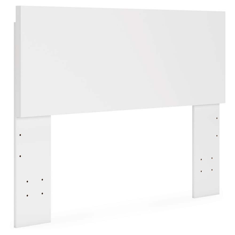 Full White Wood Adjustable Height Storage Bed