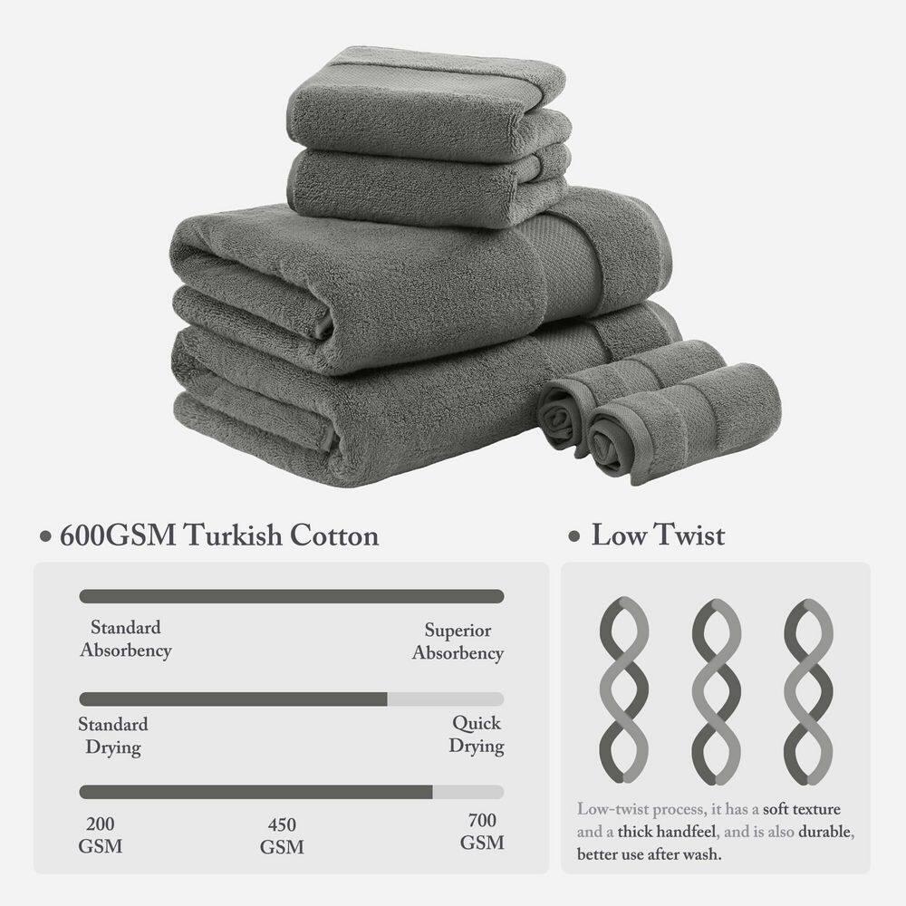 Turkish 100% Cotton Oversized Towel Set