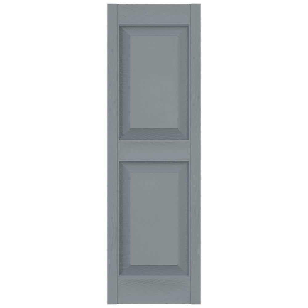 Builders Edge Builders Edge, TailorMade Two Equal Panels, Raised Panel Shutters, Includes Matching Installation Spikes (Per Pair)