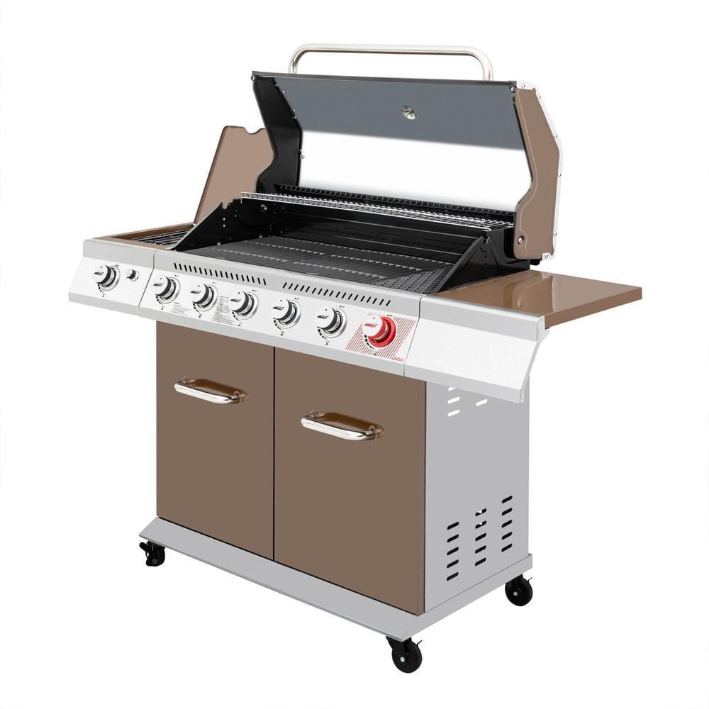 Royal Gourmet 6 - Burner Freestanding Liquid Propane 74000 BTU Gas Grill with Cabinet