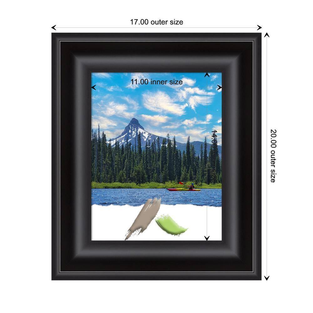 Amanti Art Grand Black Picture Frame Opening Size 11x14 in.