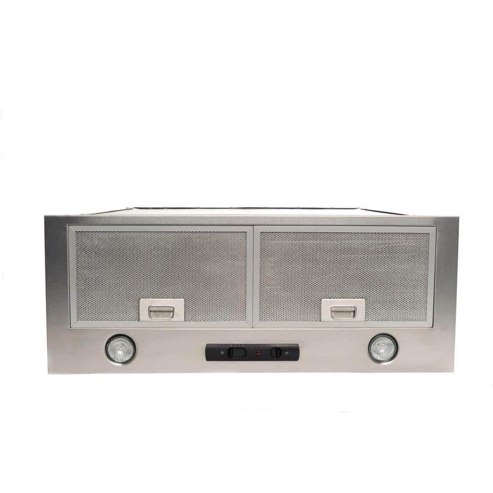 Cyclone Stainless Steel 550 CFM Ducted (Vented) Insert Range Hood with Mesh Filter