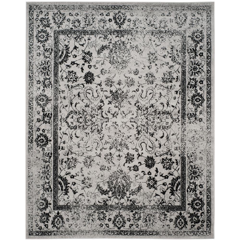 SAFAVIEH Adirondack Wyatt Distressed Area Rug, Grey/Black, 12' x 18'