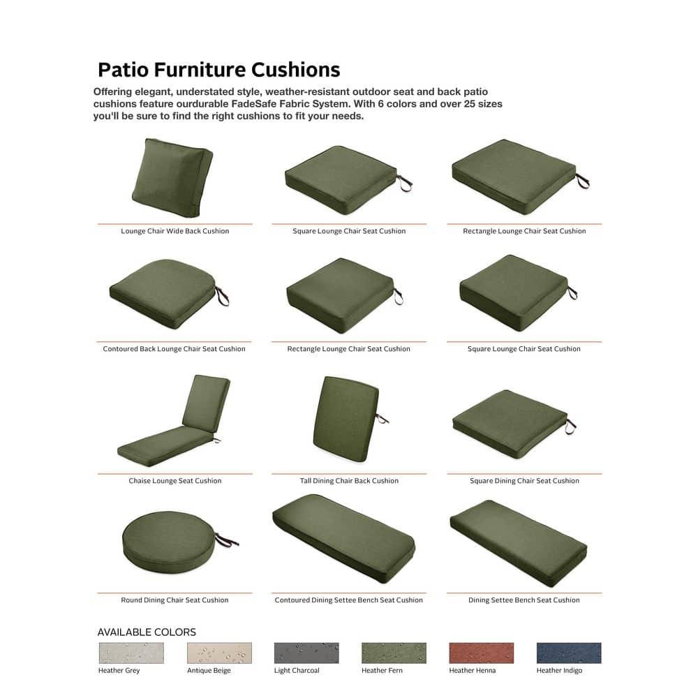 Classic Accessories Montlake FadeSafe Water-Repellent 48 x 18 x 3 Inch Outdoor Bench Cushion, Heather Fern