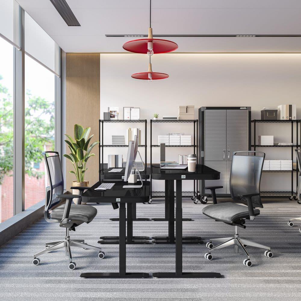 airLIFT 48" W Electric Adjustable Height Tempered Glass Desk