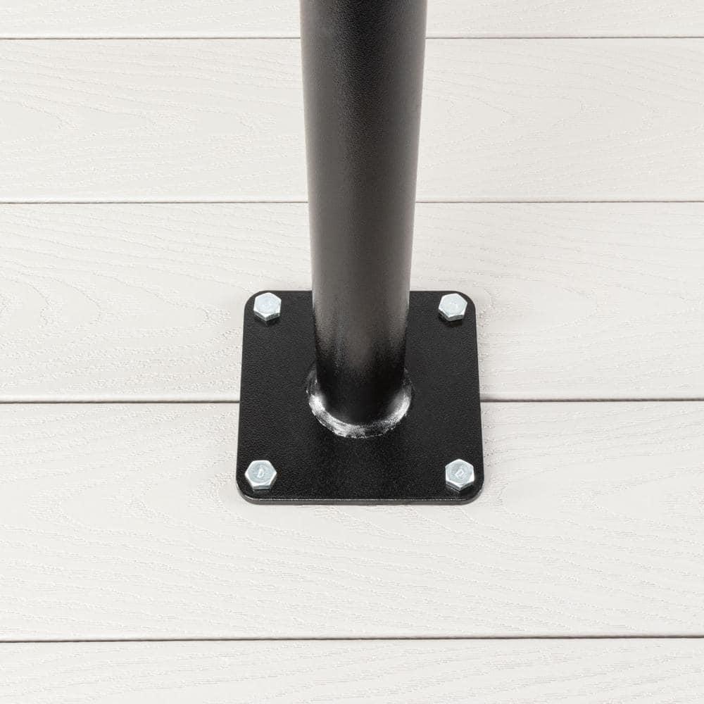 Allsop 9.5ft Heavy-Duty String Light Pole Stand with Freestanding Tank Base for Grass, Patio, Deck, Events