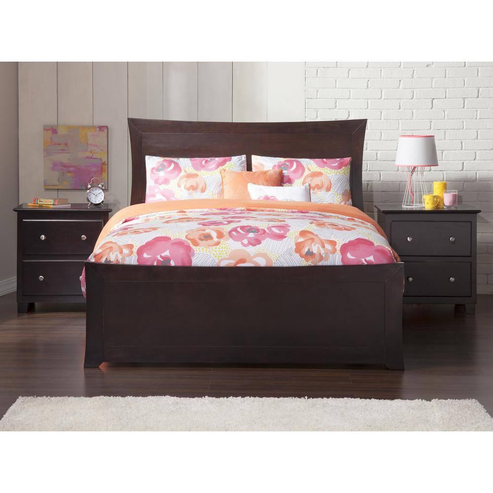 Metro Low Profile Solid Wood Platform Bed with Matching Footboard