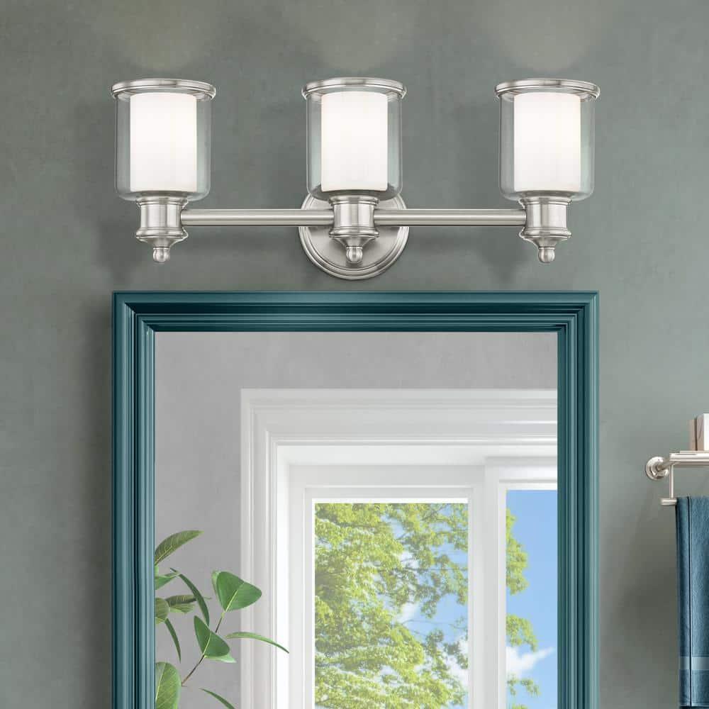 Livex Lighting Middlebush 3 - Light Vanity in  Brushed Nickel