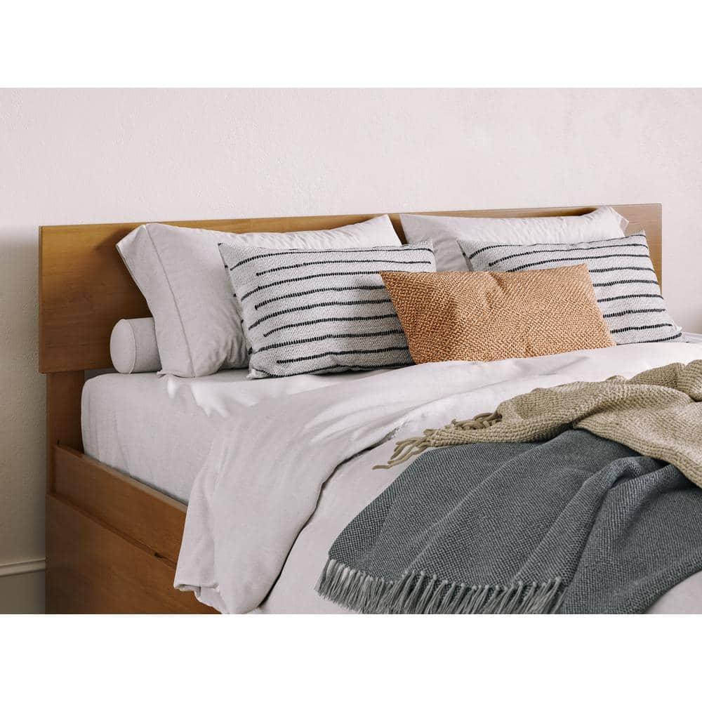 AFI Furnishings Orlando Solid Wood Platform Bed with Panel Footboard & Trundle