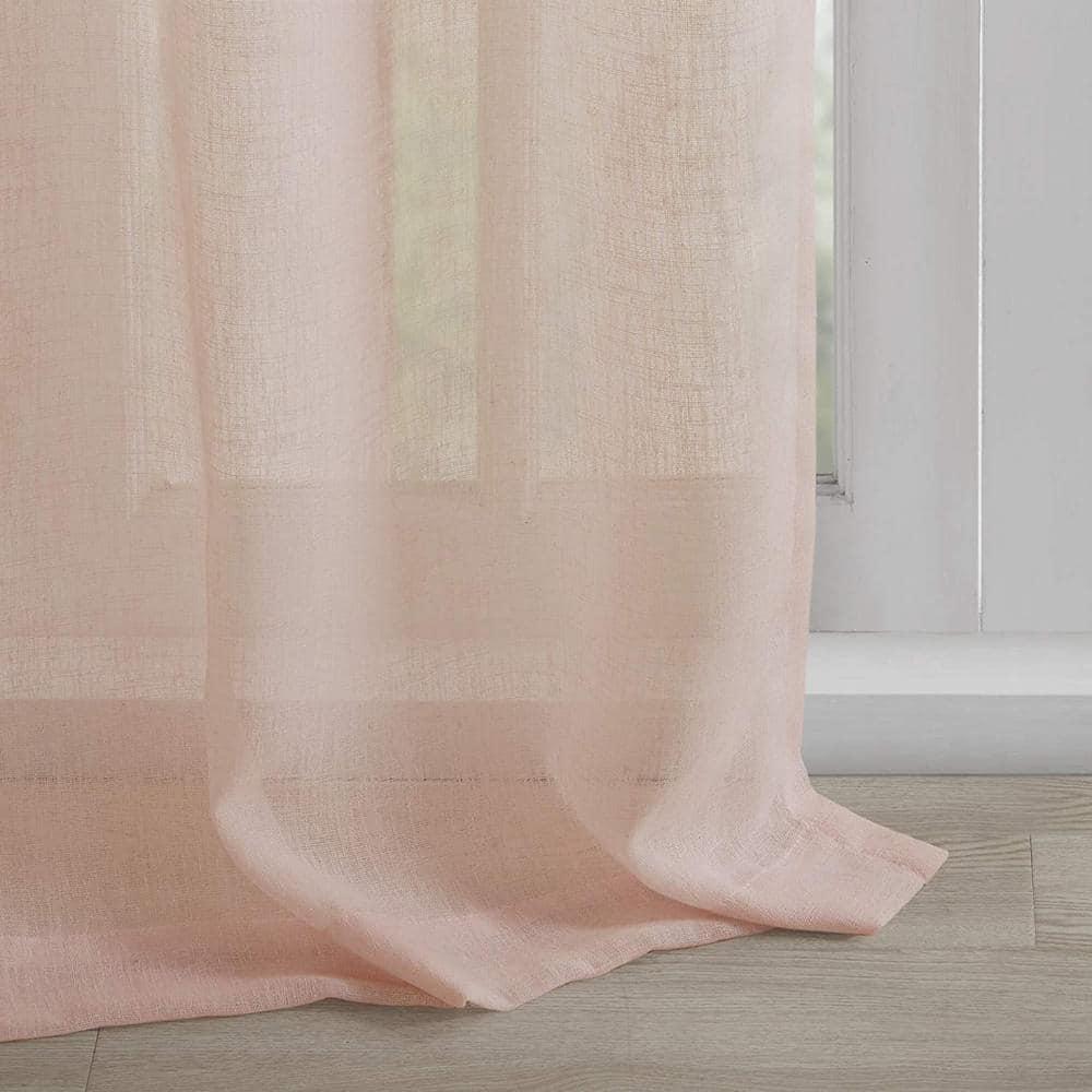 Madison Park Rosette Floral Embellished Cuff Tab Top Solid Curtain Panel