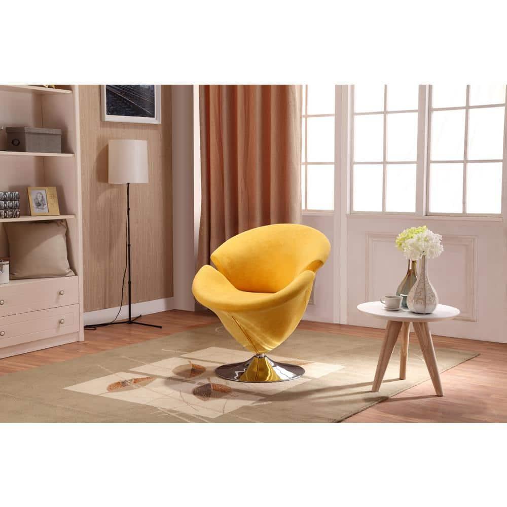 Everly Quinn Aanayah Velvet Swivel Barrel Chair