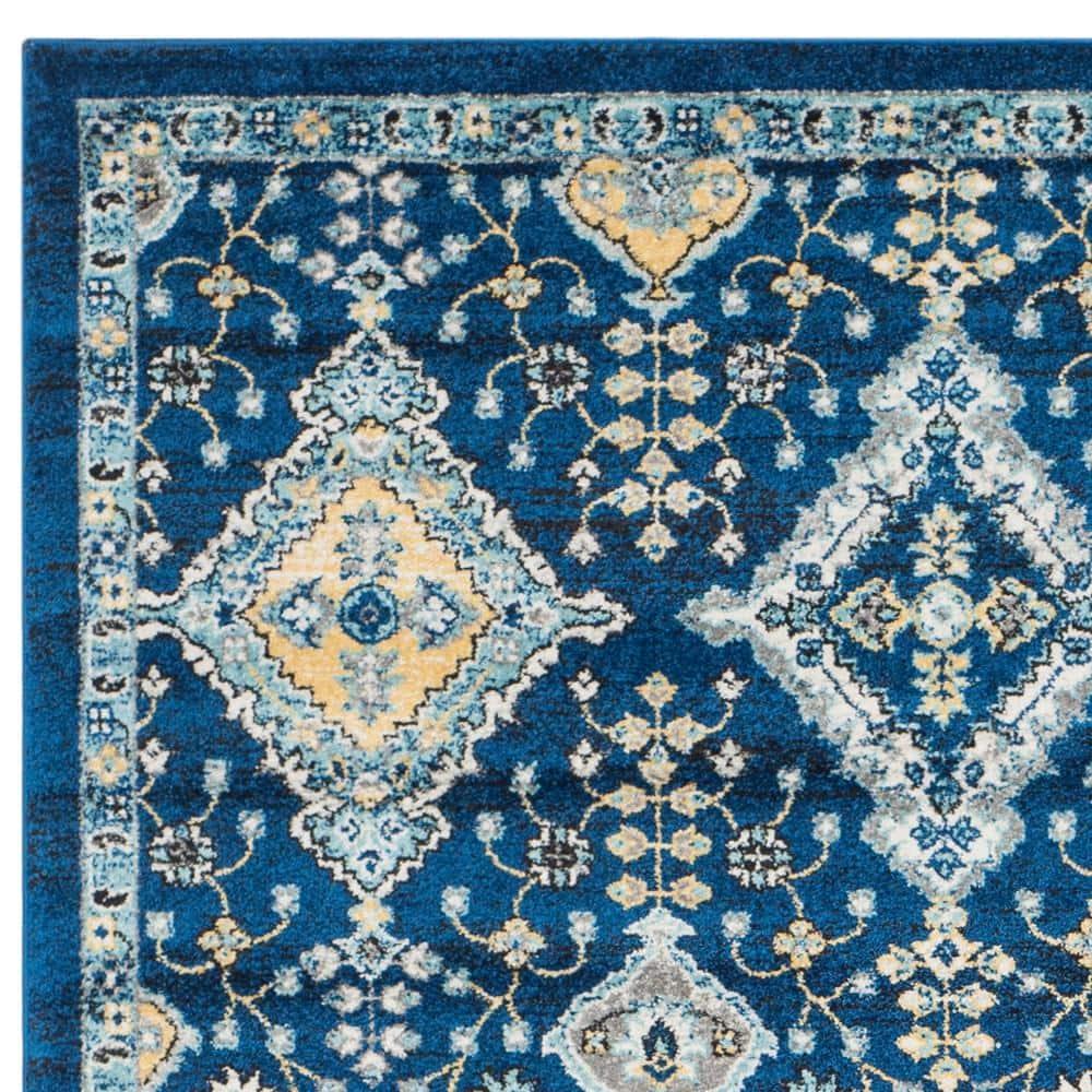 Evoke EVK224 Power Loomed Area Rug - Royal/Ivory - 8'x10' - Safavieh.