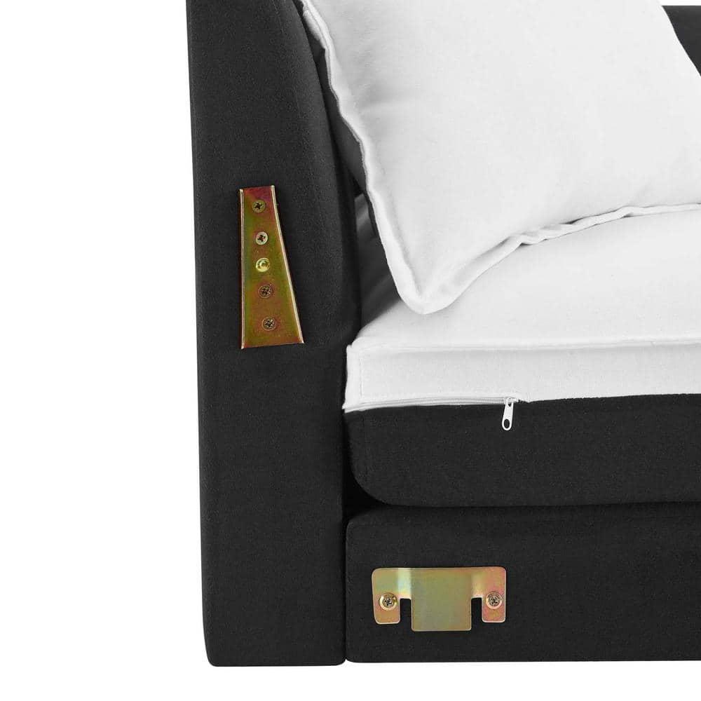 Avalon Slipcover Fabric Sofa White - Modway: Coastal Modern Style, Wood Frame, 7 Pillows