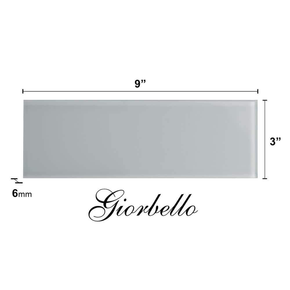 3" x 9" Glass Subway Tile