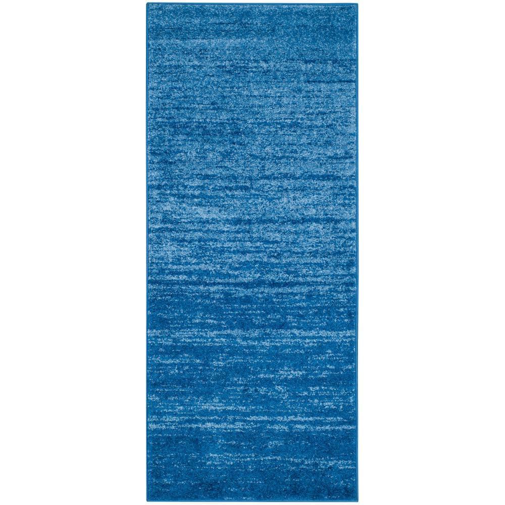 Adirondack ADR113 Machine Made Indoor Runner - Light Blue/Dark Blue - 2'-6"x6' - Safavieh