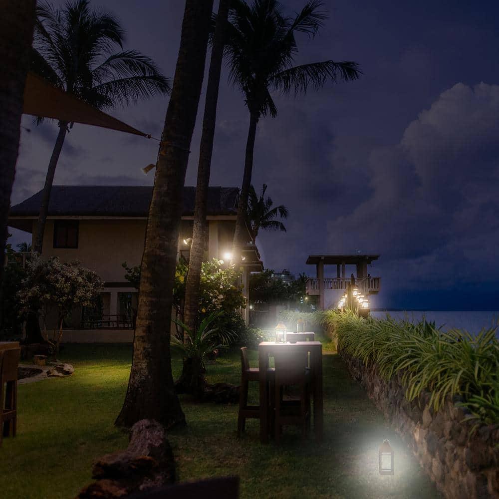 Techko 12.88 Outdoor Vintage Solar LED Lantern with Auto Dawn-to-Dusk Sensor