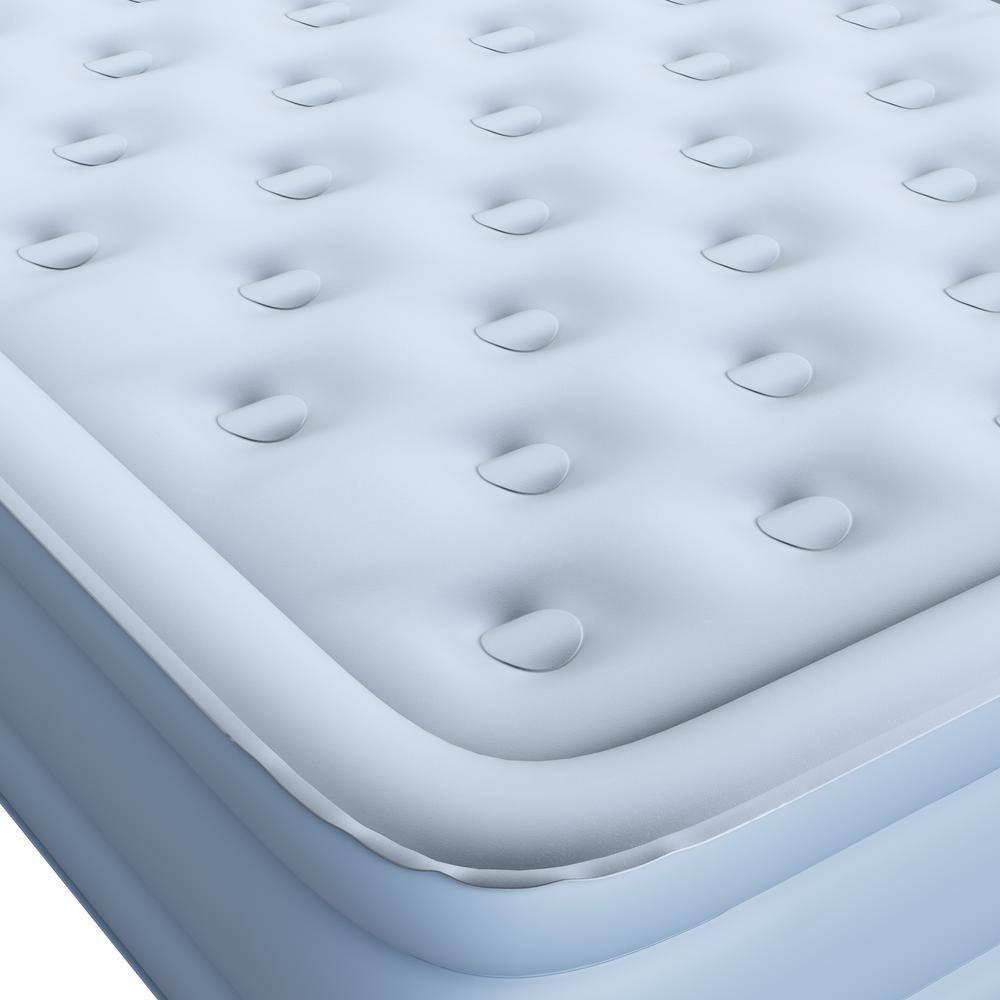 Beautyrest Raised Queen Air Mattress with Pump and Velveteen Surface