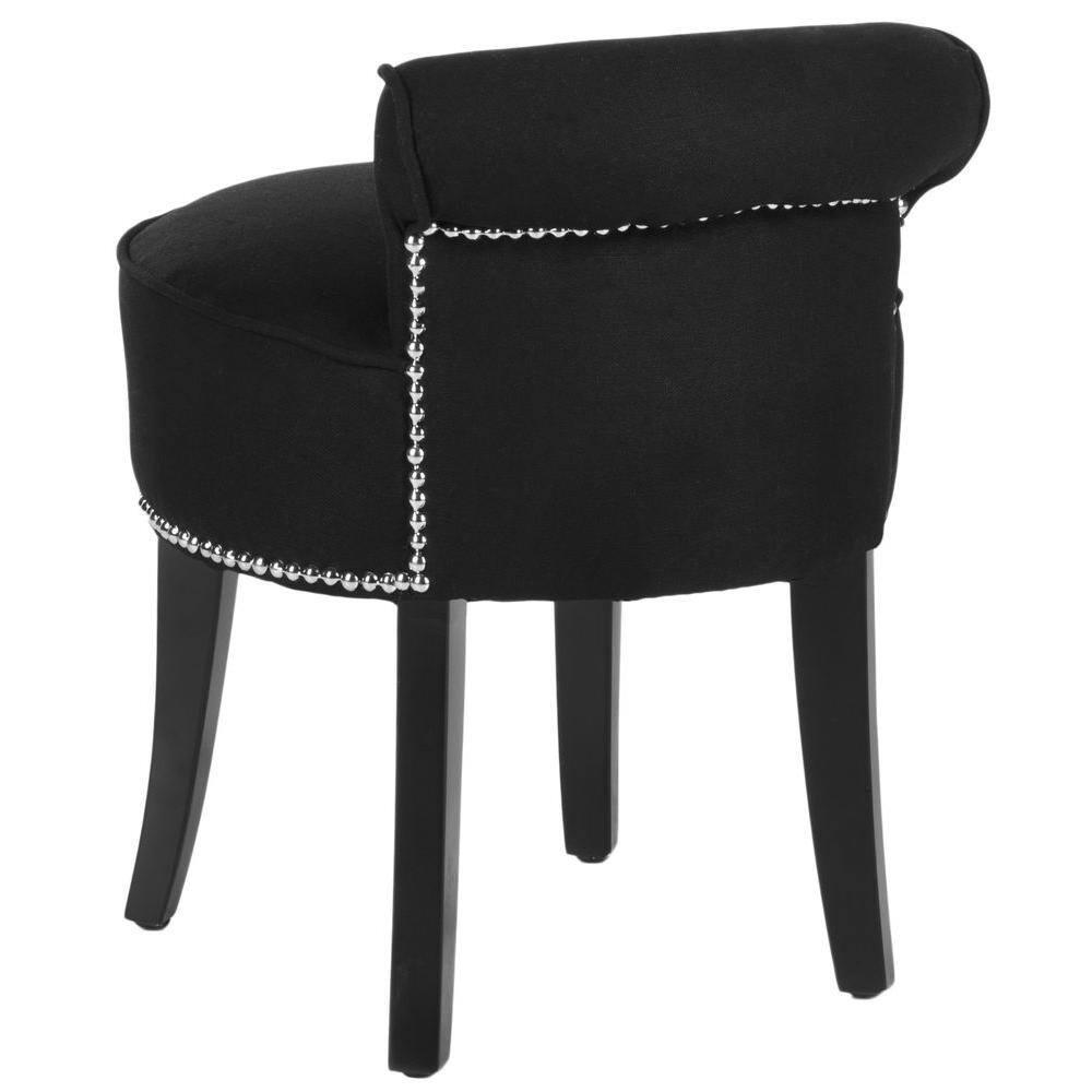 Georgia Vanity Stool - Black - Safavieh
