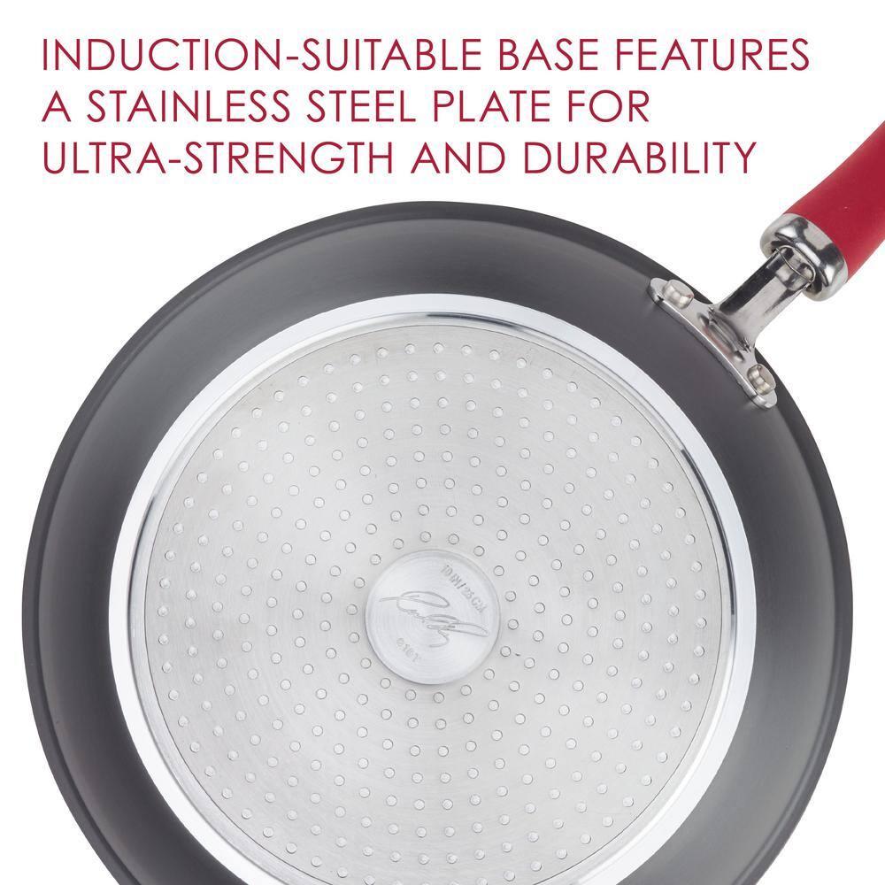 Rachael Ray Rachael Ray Create Delicious Hard Anodized Aluminum Nonstick Deep Frying Pan, 10.25-Inch