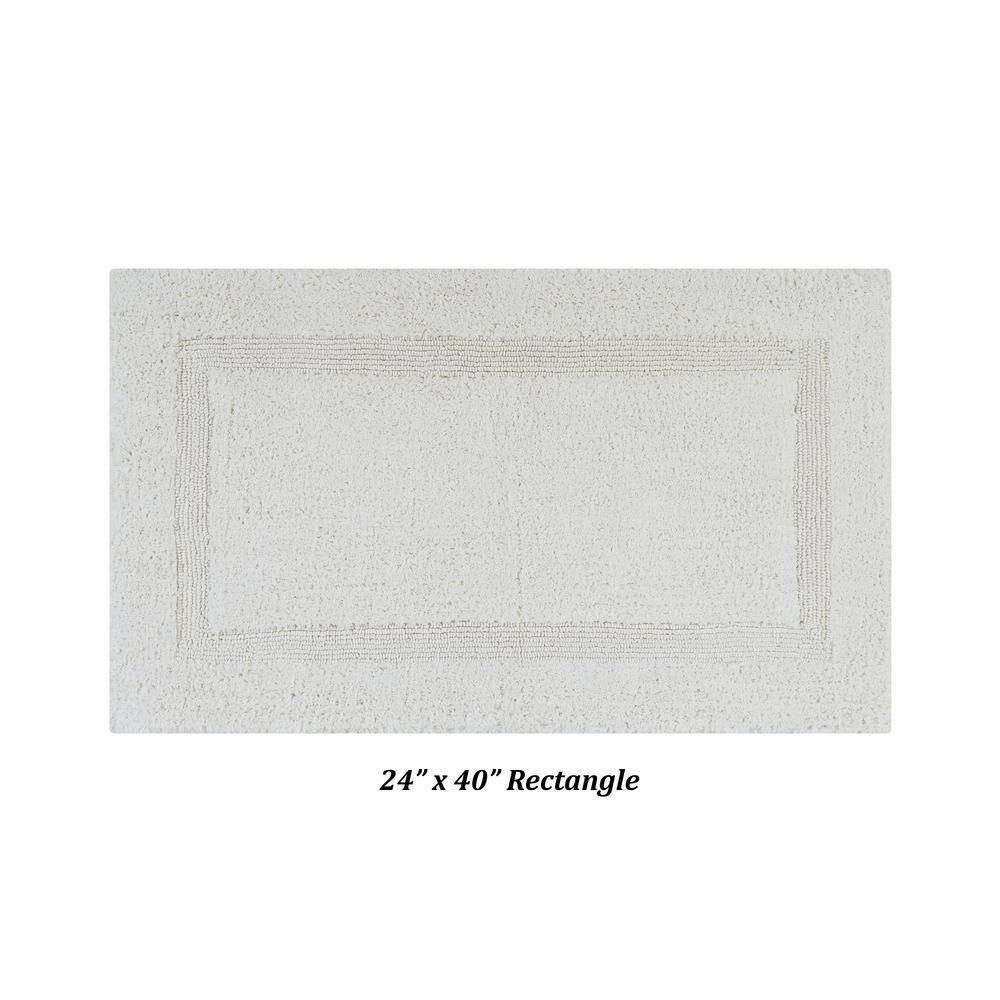 24"x40" Lux Collection Bath Rug Ivory - Better Trends: Cotton, Tufted, Machine Washable, No Backing