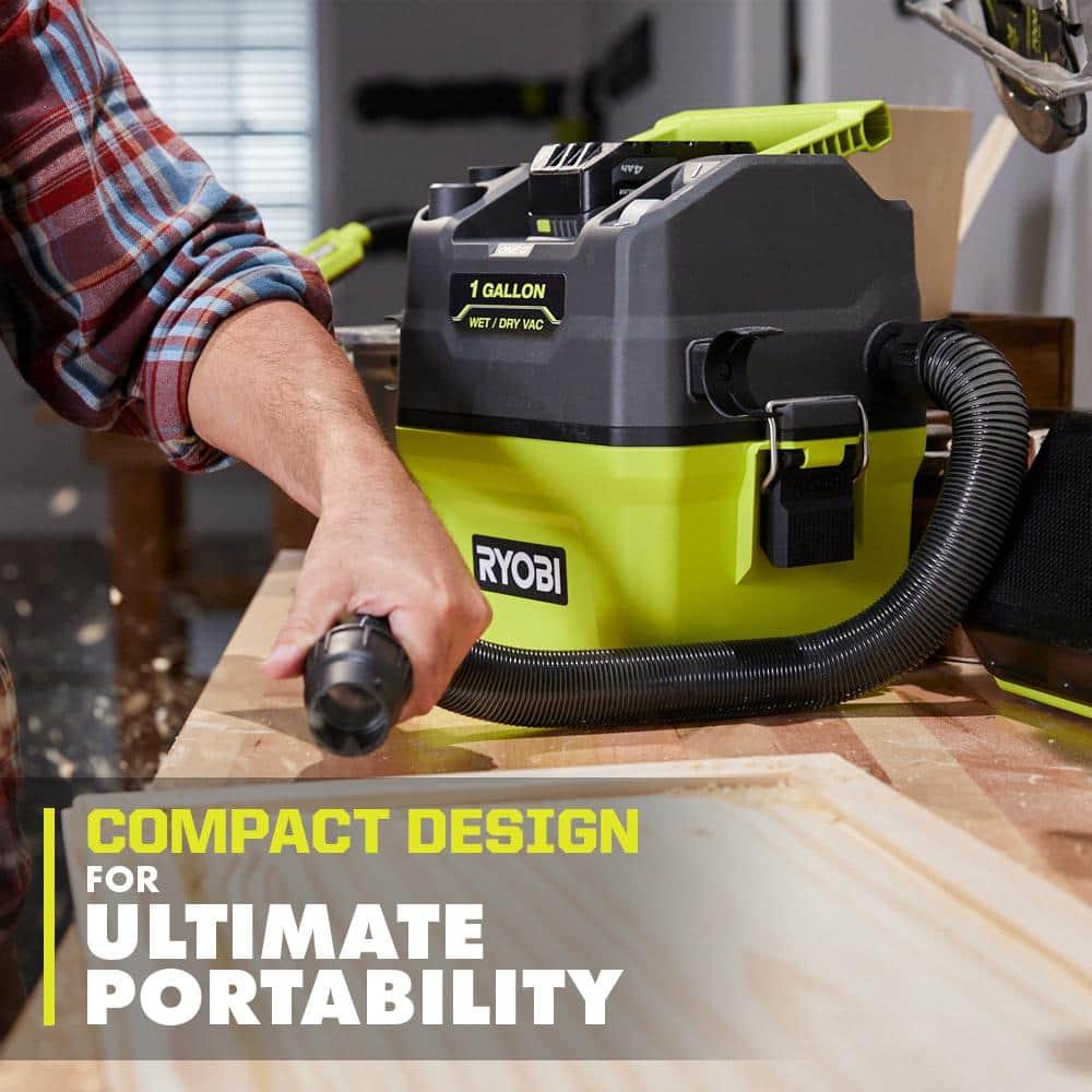 RYOBI 18V ONE+, 1 Gallon, Cordless, Wet/Dry Vacuum Cleaner