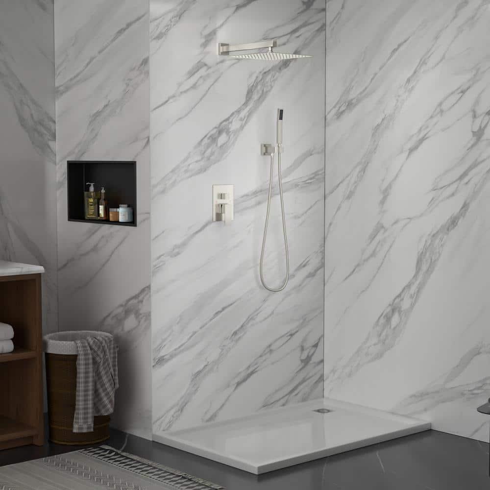 Lordear 10 Inches Luxury Wall Mounted Rainfall Shower Head System