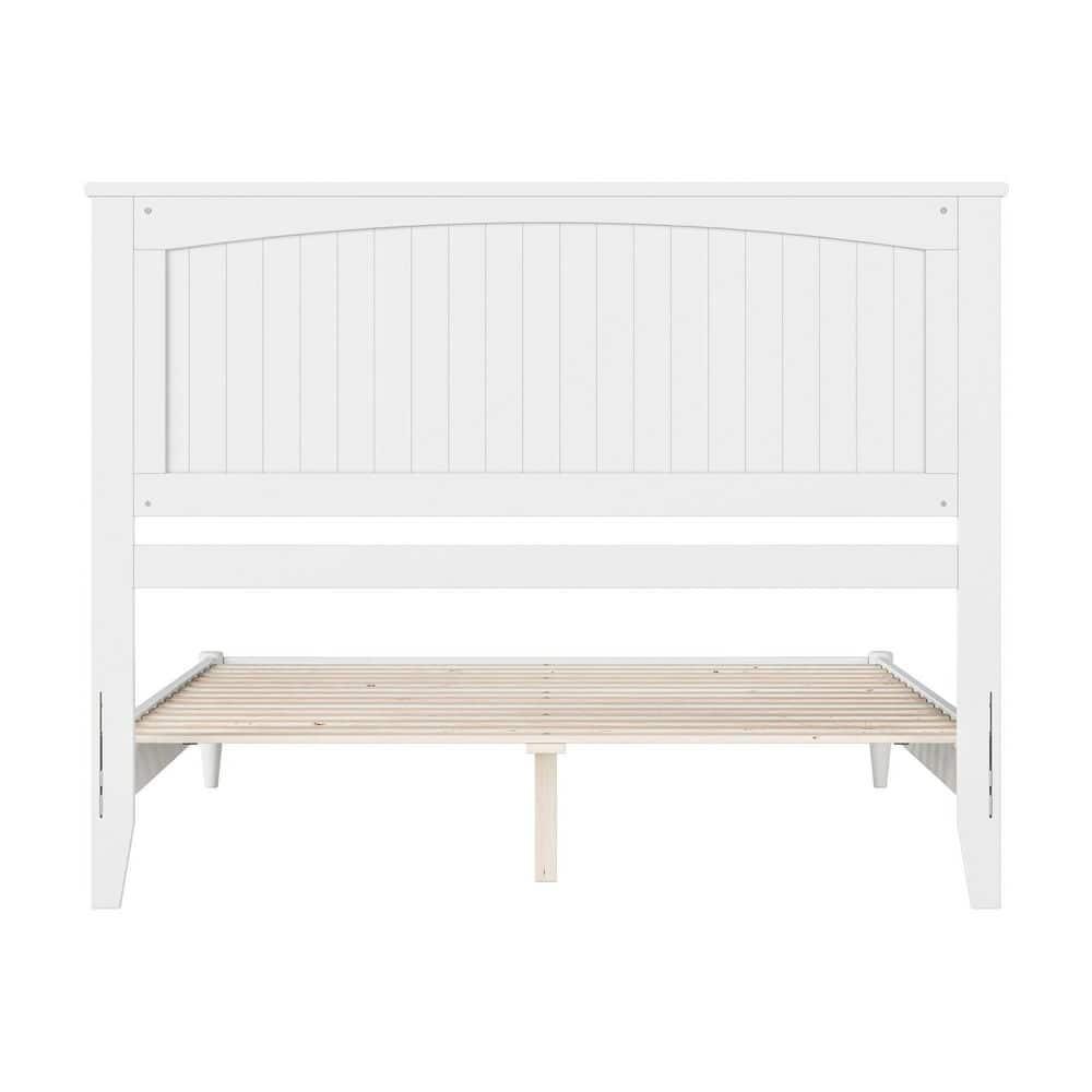 AFI Naples Queen Solid Wood Low Profile Platform Bed, White