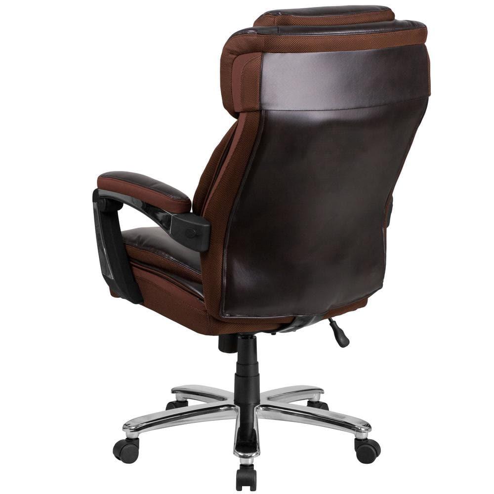 Flash Furniture Esmeralda Big & Tall LeatherSoft Ergonomic Office Chair with Headrest and Armrests