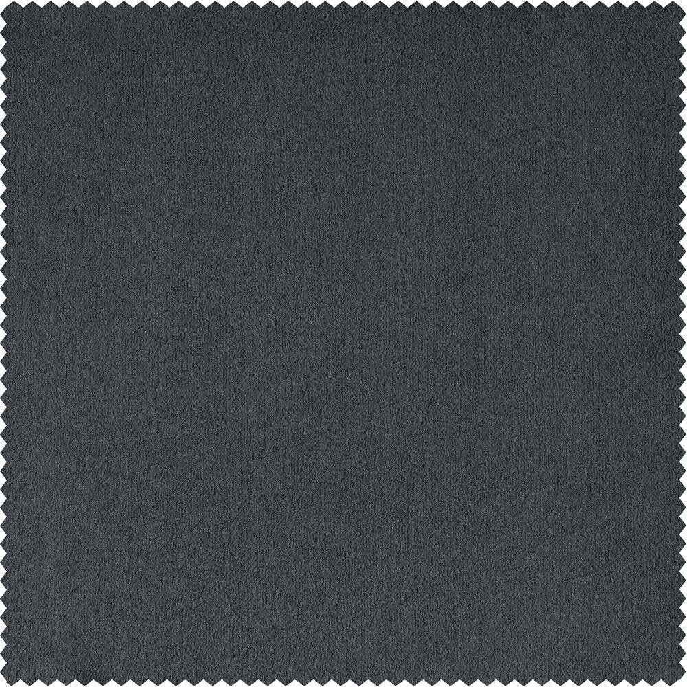 Half Price Drapes Signature Natural Grey Velvet Blackout Curtains For Bedrooms (1 Panel), 50WX 120L