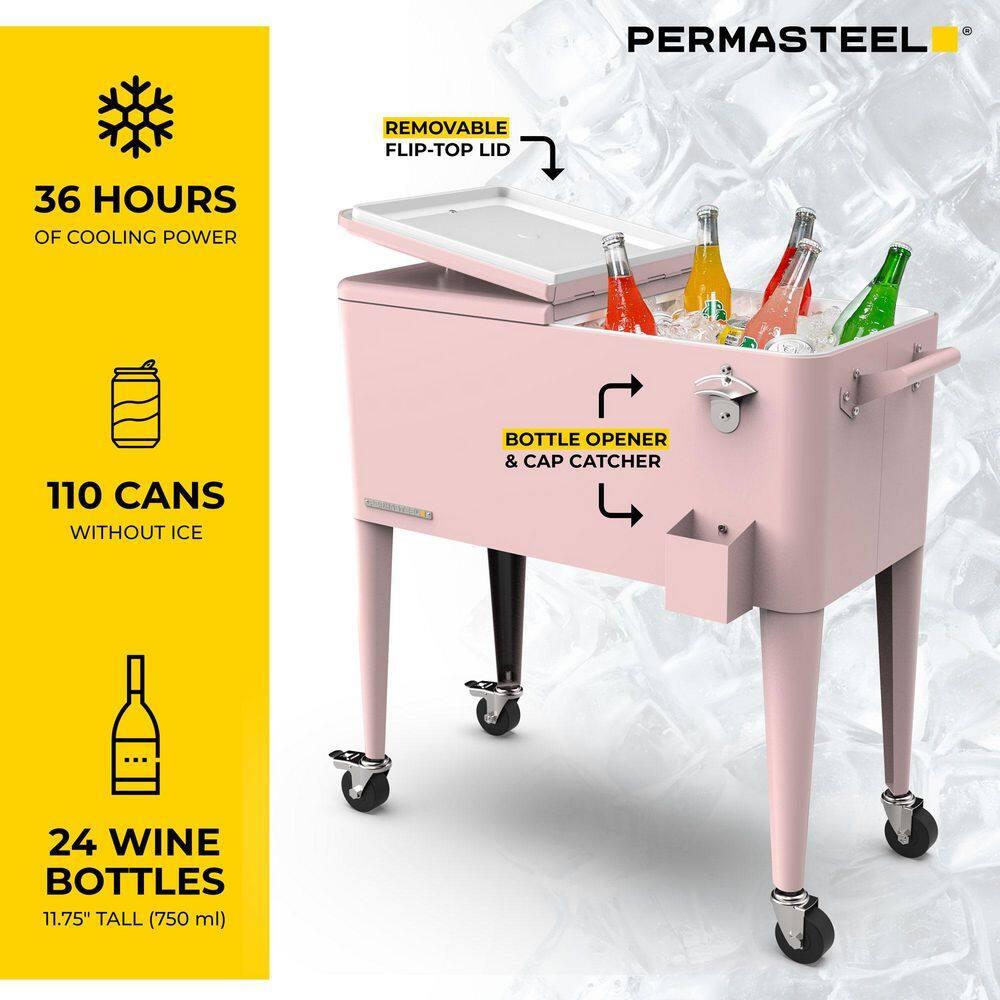 80 Qt. Outdoor Rolling Cooler Cart