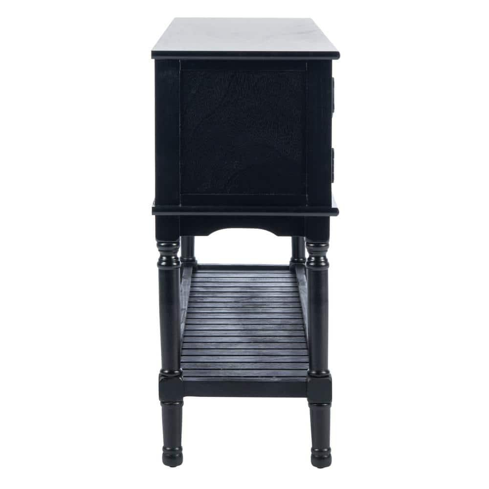 Tate 2 Drawer 2 Door Console Table - CNS5722B - Black - Safavieh