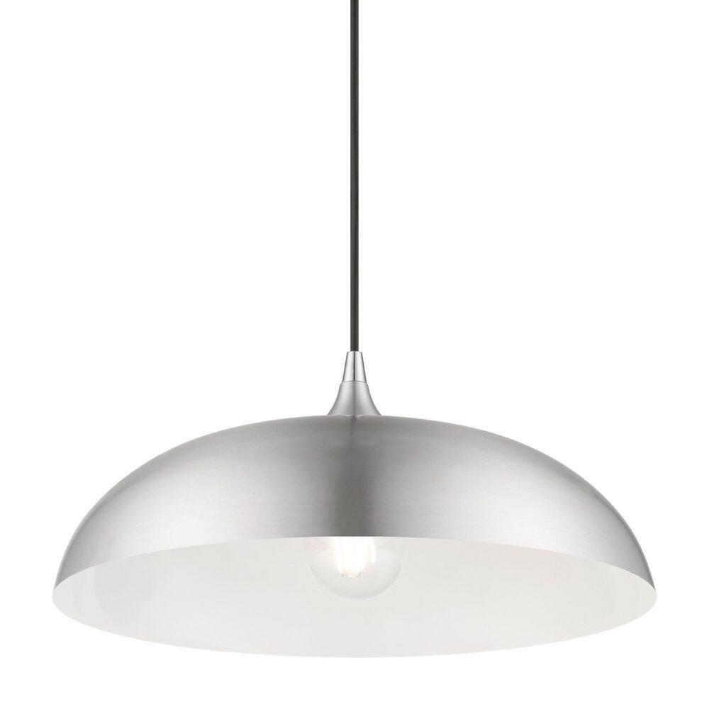 Livex Lighting Amador 1 - Light Pendant in  Brushed Aluminum/Polished Chrome